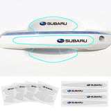 8pcs Subaru Car Door Handle Bowl Wrist Transparent Protector Anti-collision Decal