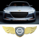 Nissan Metal Wings Car Front Sticker Emblem Badge Decal