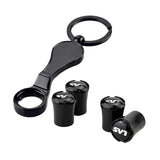 4pcs/set Ford Mustang Shelby ST SVT Logo Car Air Valve Stem Caps Auto Tyre Valve Covers with Wrench