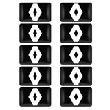 10pcs Renault Epoxy Car Armrest Button Sticker