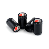 4pcs/set Audi Sline RS Logo Sport Matte Car Air Valve Stem Caps Auto Tyre Valve Covers
