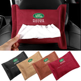 Land Rover Suede Car Tissue Box Holder Seat Back Hanging Napkin Storage Bag