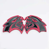 2PCS Dodge Hellcat Metal Car Rear Sticker Auto Trunk Emblem Badge Decal