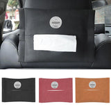 Nissan Suede Car Seat Back Tissue Box Napkin Holder Storage Bag