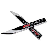 Metal Car Styling Fender Side Sticker Rear Trunk Emblem Door Badge for Mugen Civic Accord CRZ City Crosstour CRV Odyssey