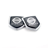 2PCS Nissan Nismo Metal Car Rear Sticker Shield Trunk Emblem Badge Decal