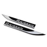 2pcs/set Nissan Nismo Metal Car Fender Side Sticker Emblem Badge Decal