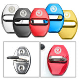4pcs/set Skoda Stainless Steel Car Door Lock Cover Protection