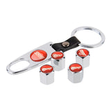 4pcs/set Subaru STI Car Air Valve Stem Cap Auto Tyre Valve Covers with Keychain