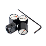 4pcs/set Nissan Nismo GTR Anti-Theft Car Air Valve Stem Cap Auto Tyre Valve Covers