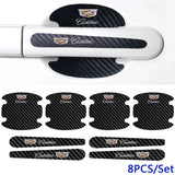 Cadillac Carbon Fiber Car Door Bowl Handle Anti-collision Protective Stickers Scratches Film