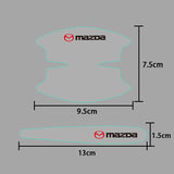 8pcs Mazda Car Door Handle Bowl Wrist Transparent Protector Anti-collision Decal