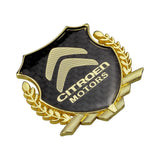 Citroen Metal Carbon Fiber Car Rear Sticker Shield Trunk Emblem Badge Decal