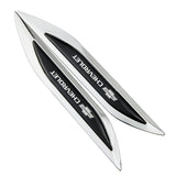 2pcs Chevrolet Logo Metal Car Sider Fender Sticker Emblem Badge