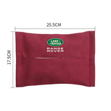 Land Rover Suede Car Tissue Box Holder Seat Back Hanging Napkin Storage Bag