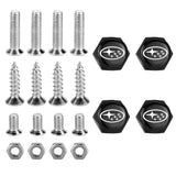 4pcs/set Subaru STI Logo Stainless Steel Car License Plate Bolts