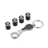 4pcs/set Suzuki Logo Carbon Fiber Car Air Valve Stem Caps Auto Tyre Valve Covers with Wrench