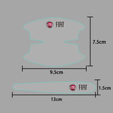 8pcs Fiat Car Door Handle Bowl Wrist Transparent Protector Anti-collision Decal