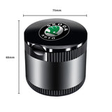 Skoda Metal Car Ash Tray Auto Ashtray Cigarette Holder Box with LED Light