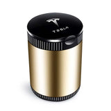 Tesla Metal Car Ash Tray Auto Ashtray Cigarette Holder Box with LED Light