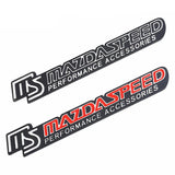 Mazda MS Mazdaspeed Logo Metal Car Rear Sticker Decal Auto Body Fender Side Emblem Badge