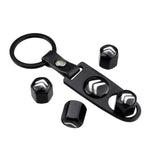 4pcs/set Citroen DS Car Air Valve Stem Cap Auto Tyre Valve Covers with Keychain