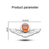 Fiat Metal Wings Car Rear Sticker Auto Window Emblem Badge Decal