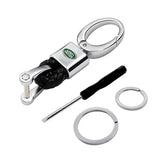 Land Rover Logo PU Leather Braided Rope Car Keychain