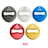 4pcs/set Mitsubishi Ralliart Stainless Steel Car Door Lock Cover Protection
