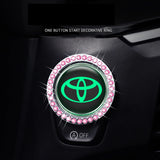 Toyota Luminous Car Engine One-click Start Stop Button Cover Sticker