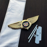 Cadillac Angle Wings Metal Car Front Center Sticker Grille Emblem