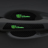Cadillac Luminous Carbon Fiber Car Door Bowl Handle Anti-collision Protective Stickers Scratches Film
