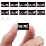 10pcs Mitsubishi Ralliart Epoxy Car Armrest Button Sticker
