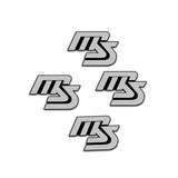4pcs/set Mazda MS Metal Car Stereo Sticker Auto Audio Emblem Decal