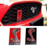 12x7cm Ford Shelby GT350 Logo Metal Car Sticker Decal Auto Front Hood Grille Emblem Badge