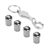 4pcs/set Hyundai Logo Car Air Valve Stem Caps Auto Tyre Valve Covers with Wrench