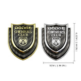Dodge Shield Carbon Fiber Car Rear Sticker Window Emblem Badge Decal