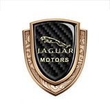 Jaguar Metal Carbon Fiber Shield Car Rear Sticker Auto Window Emblem Badge Decal