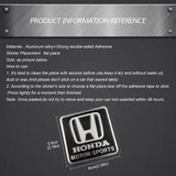 Honda Logo Aluminum Alloy Car Body Sticker Nameplate Rear Emblem Badge Decal
