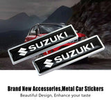 2pcs/set Suzuki Logo Metal Car Side Sticker Auto Emblem Badge