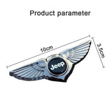 Jeep Angle Wings Metal Car Front Center Sticker Grille Emblem