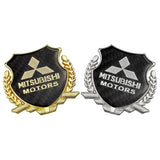 Mitsubishi Metal Carbon Fiber Car Rear Sticker Shield Trunk Emblem Badge Decal