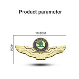 Skoda Metal Wings Car Rear Sticker Auto Window Emblem Badge Decal