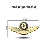 Renault Metal Wings Car Rear Sticker Auto Window Emblem Badge Decal