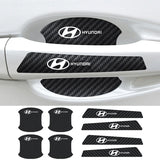 Hyundai Luminous Carbon Fiber Car Door Bowl Handle Anti-collision Protective Stickers Scratches Film