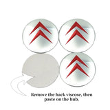 4pcs/set 56mm Citroen Car Wheel Center Hub Cap Sticker Decal