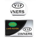 Land Rover VIP OWNERS Metal Car Stickers Rear Emblem Badge