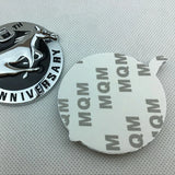 8x7cm Ford 40th Anniversary Mustang Metal Car Side Fender Sticker Rear Emblem Badge Decal
