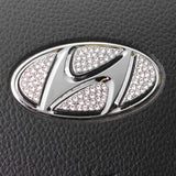 Hyundai Crystal Diamond Car Steering Wheel Center Sticker Decal