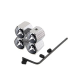 4pcs/set Tesla Anti-Theft Car Air Valve Stem Cap Auto Tyre Valve Covers